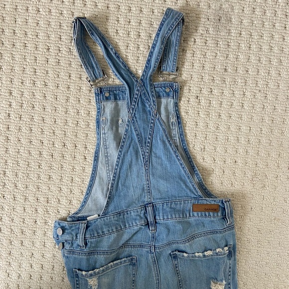 GARAGE RIPPED DENIM OVERALLS - Picture 2 of 5